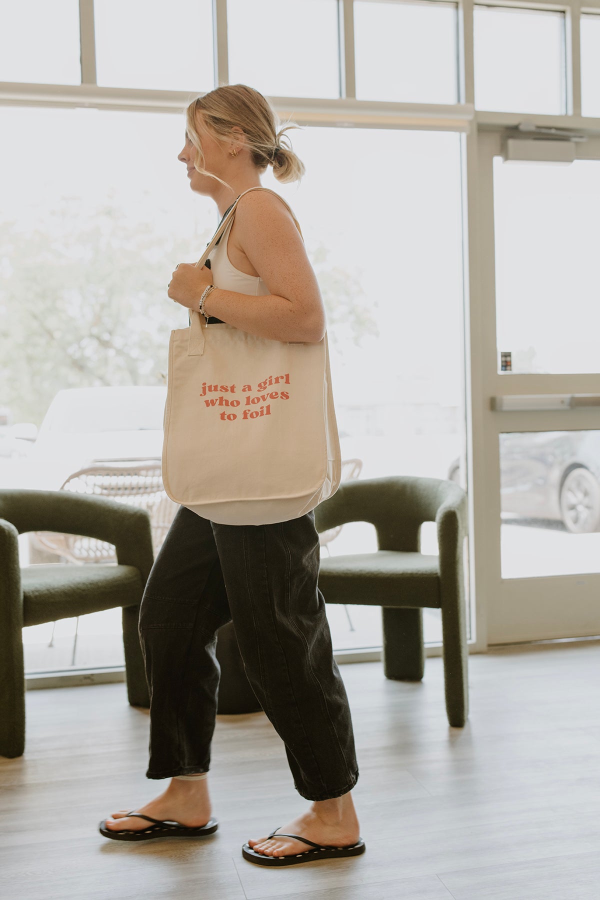 Hairday Tote:  just a girl who loves to foil