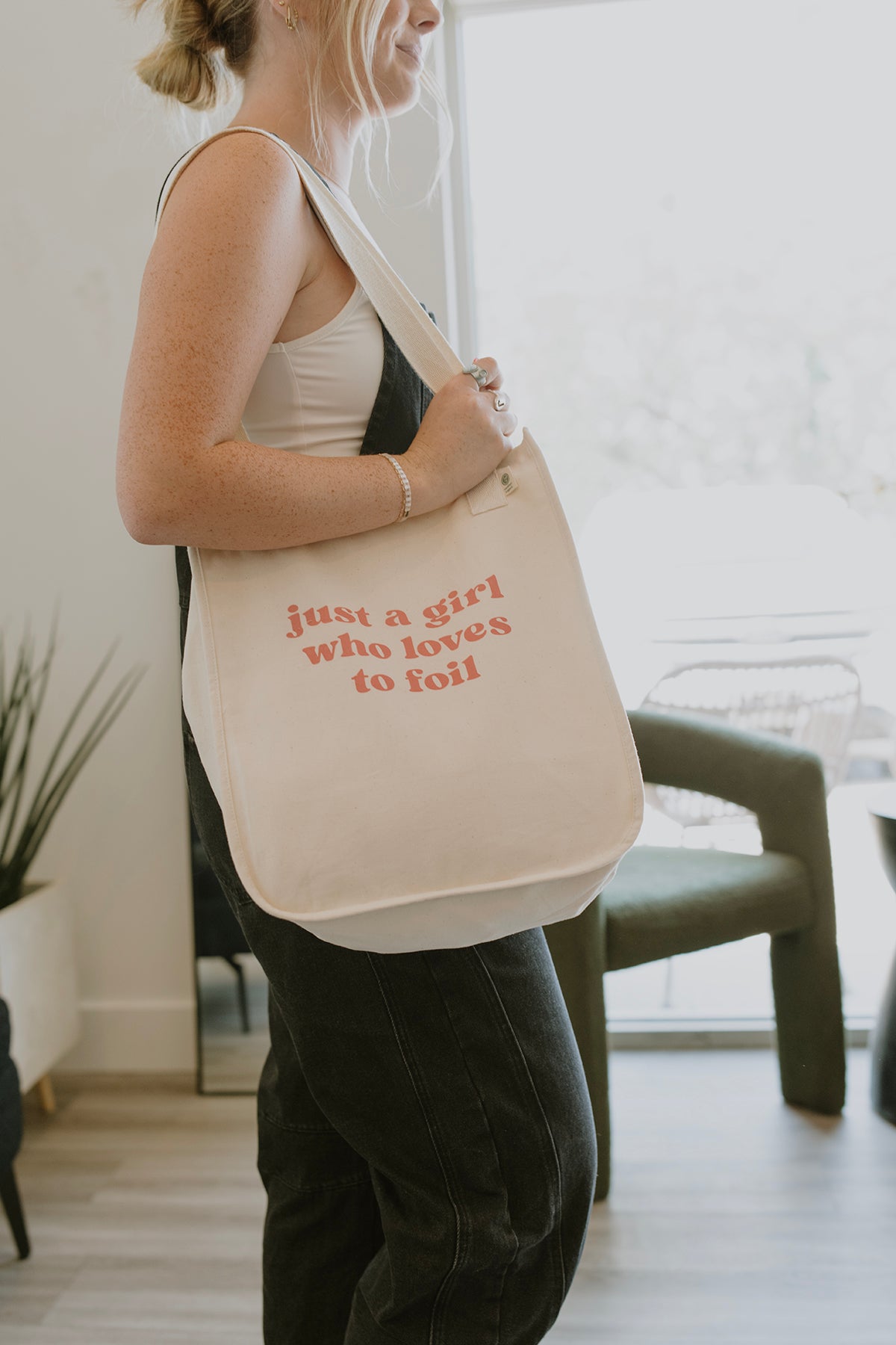 Hairday Tote:  just a girl who loves to foil
